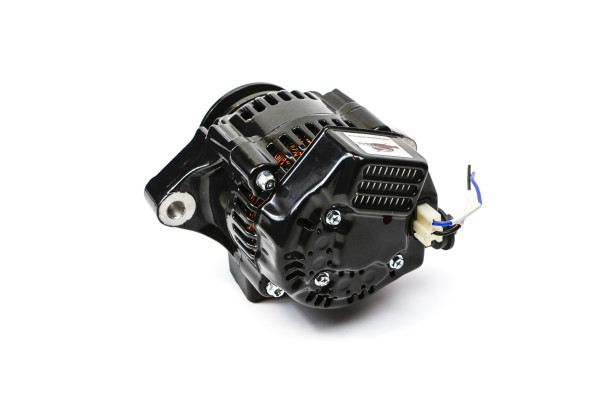 Small 40A &amp;amp;quot;in line&amp;amp;quot; Alternator 2 fixing lugs BLACK