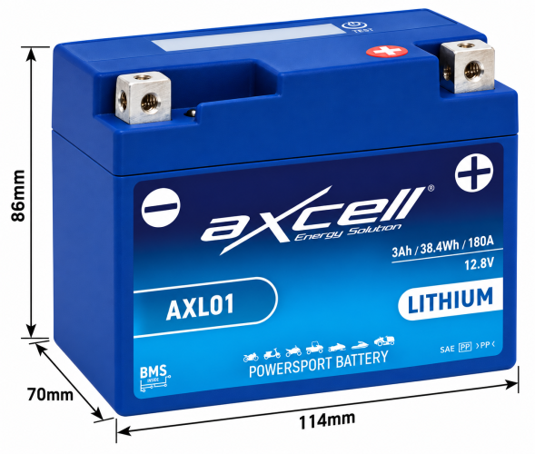 Axcell Lithium Ion Battery 720 CCA BUNDLE