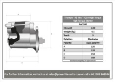Triumph TR5 TR6 TR250 High Torque Starter